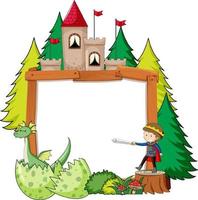 Fairy tale banner template vector