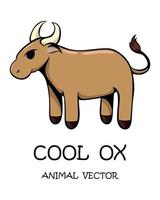 Vector of cute ox eps 10.