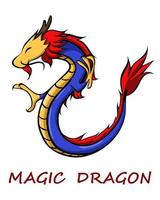 Magic chinese dragon color eps 10 vector