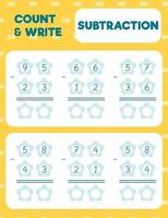 count and write, subtraction vector