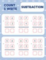 count and write, subtraction vector