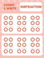 count and write, subtraction vector