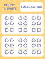 count and write, subtraction vector