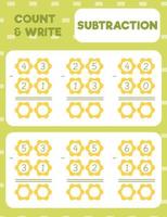 count and write, subtraction vector