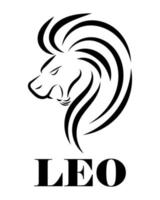 Leo zodiac line art vector eps 10
