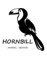 Black vector of hornbill eps 10