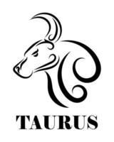 Taurus zodiac line art vector eps 10