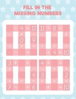 Fill in the missing numbers vector