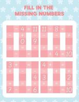 Fill in the missing numbers vector