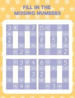 Fill in the missing numbers vector