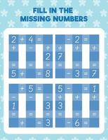 Fill in the missing numbers vector