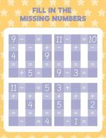 Fill in the missing numbers vector