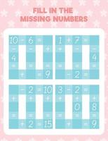 Fill in the missing numbers vector