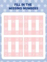 Fill in the missing numbers vector