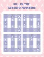 Fill in the missing numbers vector