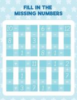 Fill in the missing numbers vector