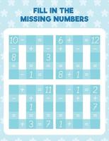 Fill in the missing numbers vector