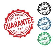 guarantee stamp with grunge effect vector