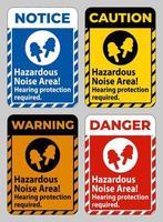Hazardous Noise Area, Hearing Protection Required vector