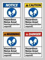 Hazardous Noise Area, Hearing Protection Required vector