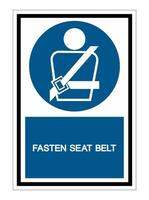 PPE Icon.Wearing a seat belt Symbol Sign Isolate On White Background,Vector Illustration EPS.10 vector