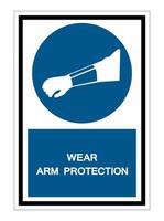 Symbol Wear Arm Protection Sign Isolate On White Background,Vector Illustration EPS.10 vector