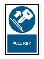 Pull Key Symbol Sign Isolate On White Background,Vector Illustration EPS.10 vector