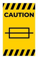 Caution Fuse Symbol Sign On White Background vector