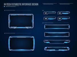 Interfaz de marcos de tecnología futurista Diseño de elementos de hud para juegos de interfaz de usuario. web y aplicación. interfaz de usuario futurista. plantilla de diseño vectorial vector