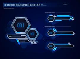 Interfaz de marcos de tecnología futurista Diseño de elementos de hud para juegos de interfaz de usuario. web y aplicación. interfaz de usuario futurista. plantilla de diseño vectorial vector