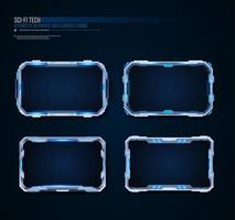 futuristic technology frames interface hud element design for ui games. web and app. Futuristic user interface. Vector design template