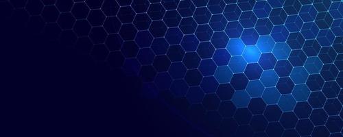 hexagonal abstract technology background. Vector Illustration