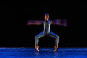 The abstract movement of the dance photo