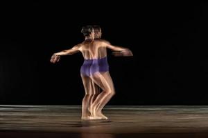 The abstract movement of the dance photo