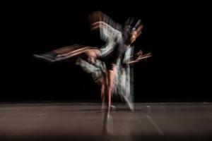 The abstract movement of the dance photo