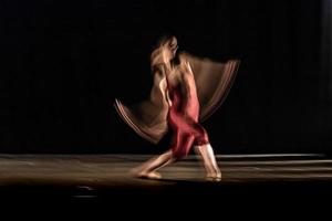 The abstract movement of the dance photo