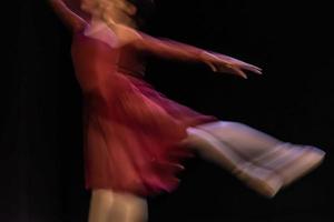 The abstract movement of the dance photo