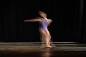 The abstract movement of the dance photo