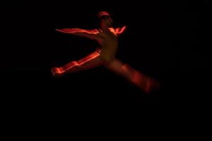 The abstract movement of the dance photo