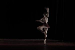 The abstract movement of the dance photo