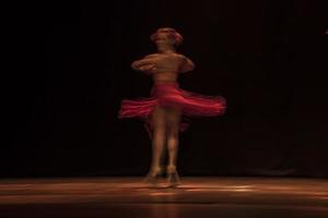 The abstract movement of the dance photo