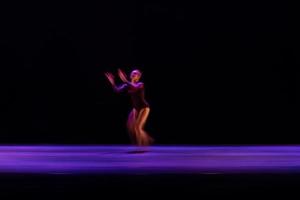 The abstract movement of the dance photo