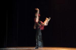 The abstract movement of the dance photo