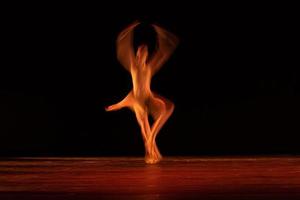 The abstract movement of the dance photo