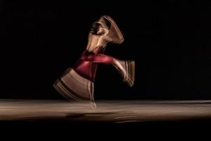 The abstract movement of the dance photo