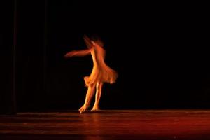 The abstract movement of the dance photo