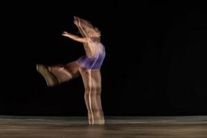 The abstract movement of the dance photo