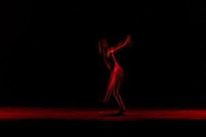 The abstract movement of the dance photo