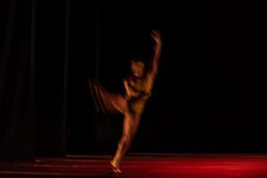 The abstract movement of the dance photo