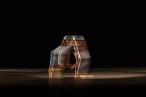 The abstract movement of the dance photo